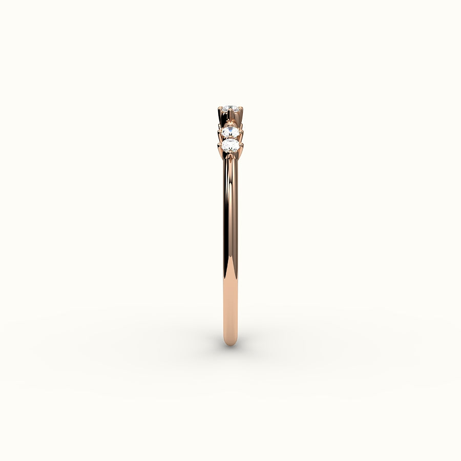 Skipped Round Diamond Band