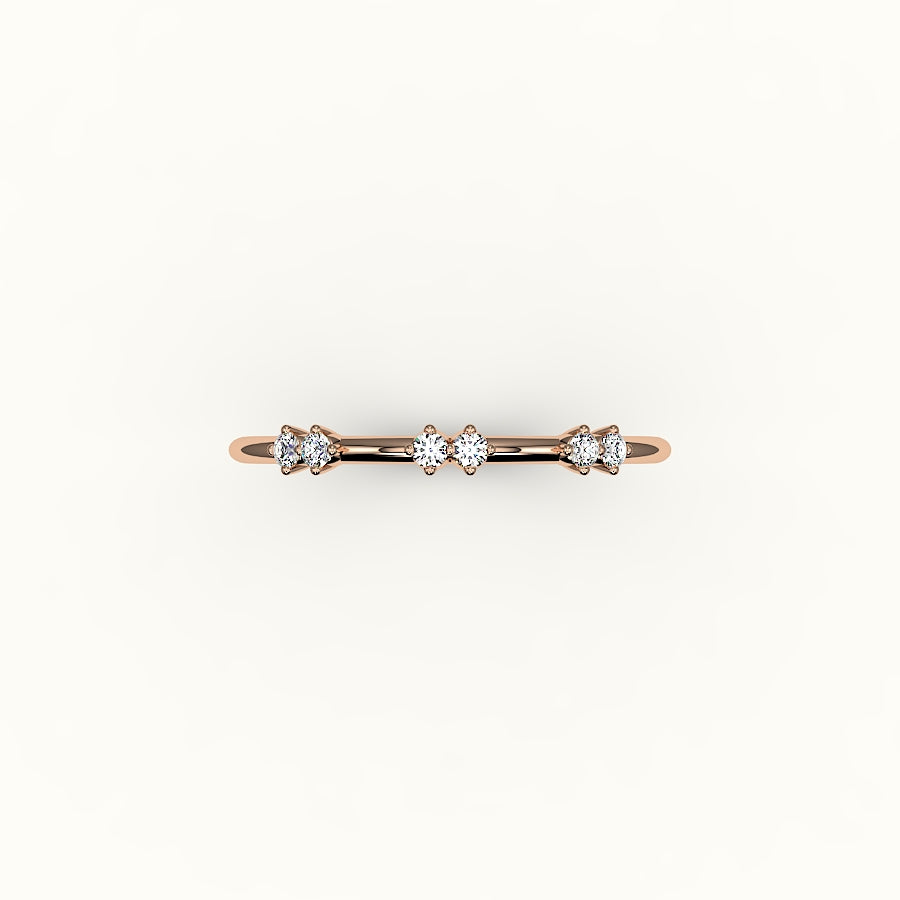 Skipped Round Diamond Band