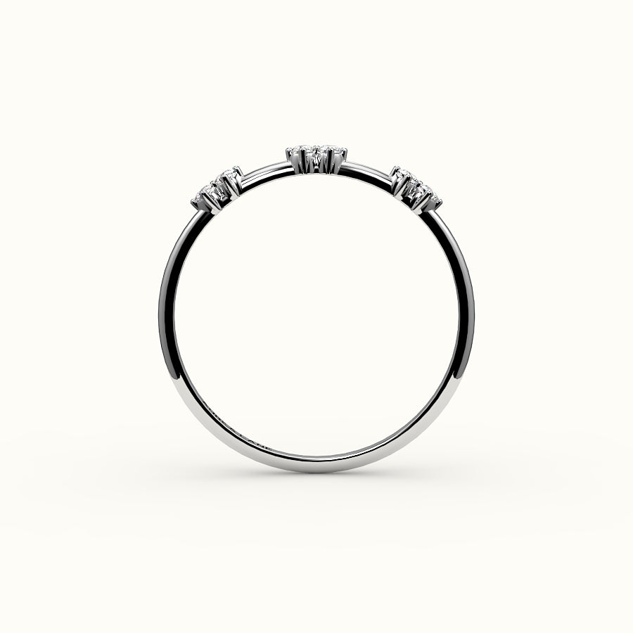 Skipped Round Diamond Band