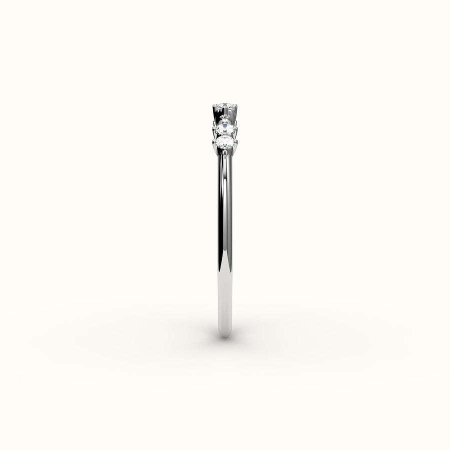 Skipped Round Diamond Band