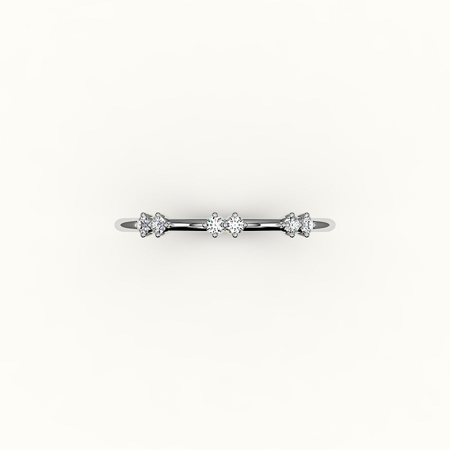 Skipped Round Diamond Band