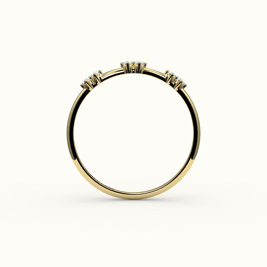 Skipped Round Diamond Band