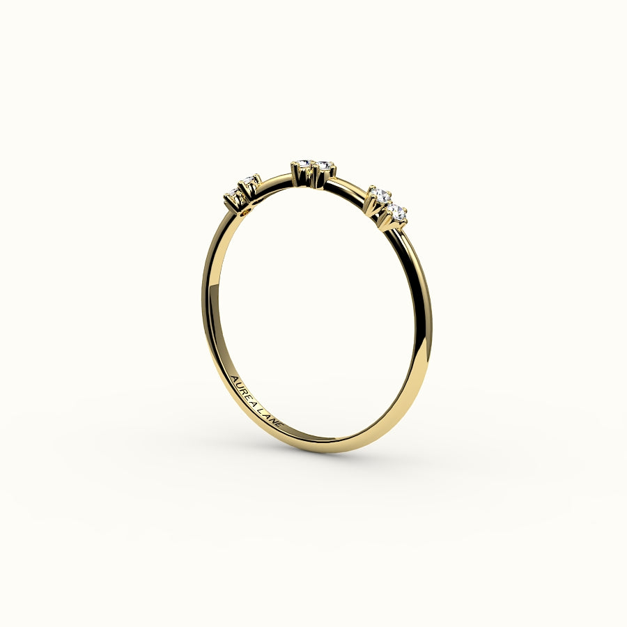 Skipped Round Diamond Band