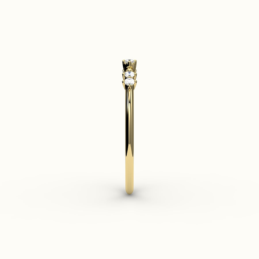 Skipped Round Diamond Band