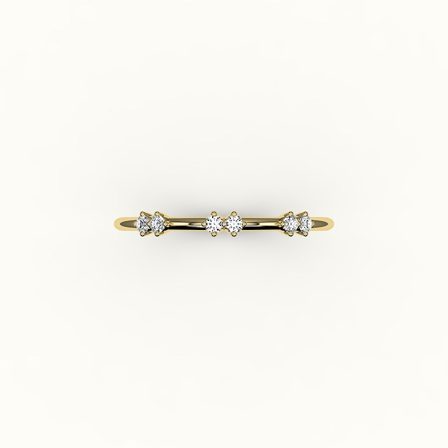 Skipped Round Diamond Band
