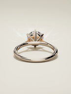 The Altar round lab-grown diamond solitaire in 14K rose gold, back view