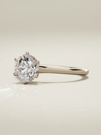 The Altar round lab-grown diamond solitaire in 14K rose gold, three-quarter view