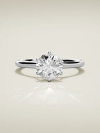 The Altar round lab-grown diamond solitaire in 14K white gold, front view