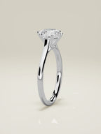 The Altar round lab-grown diamond solitaire in 14K white gold, standing front view