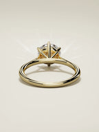 The Altar round lab-grown diamond solitaire in 14K yellow gold, back view