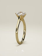 The Altar round lab-grown diamond solitaire in 14K yellow gold, standing front view