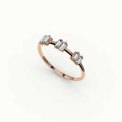 Skipped Baguette Diamond Band