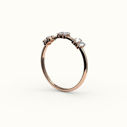 Skipped Baguette Diamond Band