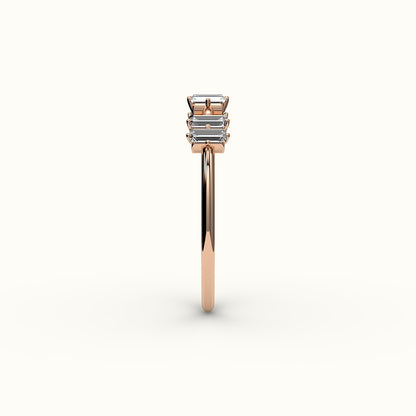 Skipped Baguette Diamond Band