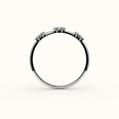 Skipped Baguette Diamond Band