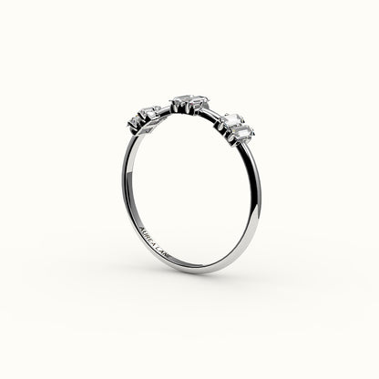 Skipped Baguette Diamond Band