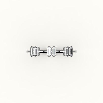 Skipped Baguette Diamond Band