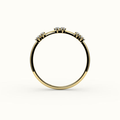 Skipped Baguette Diamond Band