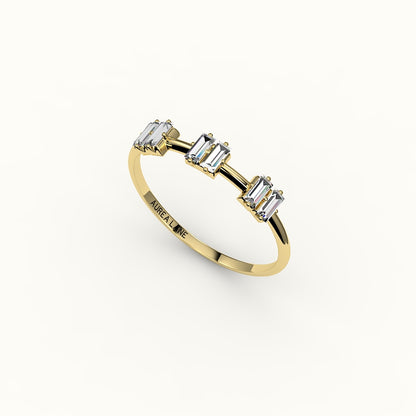 Skipped Baguette Diamond Band