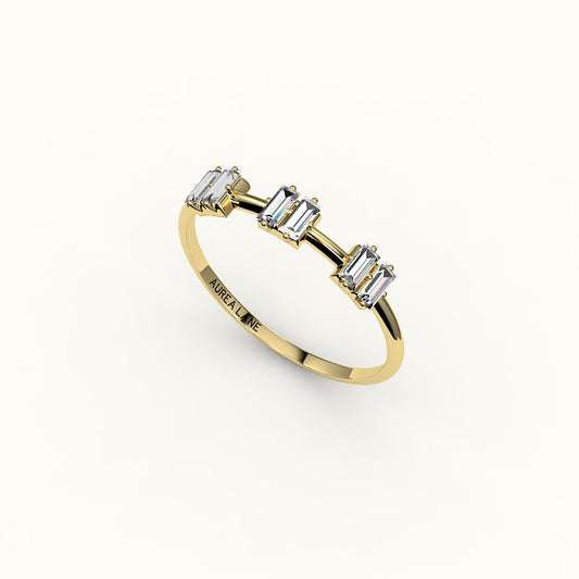 Skipped Baguette Diamond Band