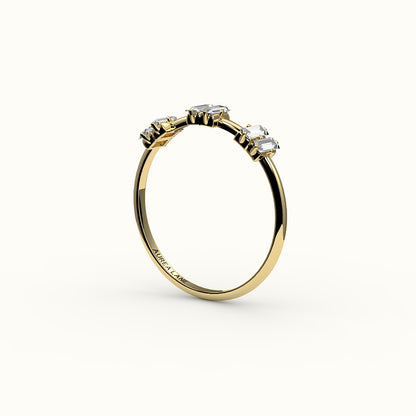 Skipped Baguette Diamond Band