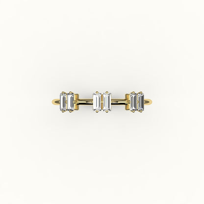 Skipped Baguette Diamond Band