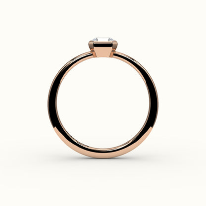 Classic Asscher Cut Bezel Ring Setting