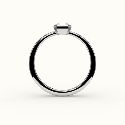Classic Asscher Cut Bezel Ring Setting