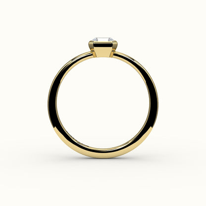 Classic Asscher Cut Bezel Ring Setting