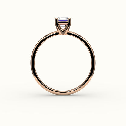 Classic Asscher Cut Solitaire Ring Setting