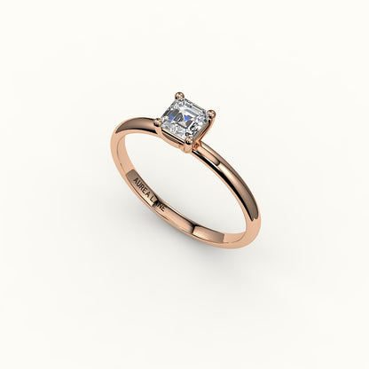Classic Asscher Cut Solitaire Ring Setting