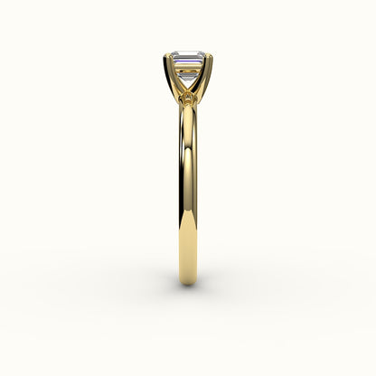 Classic Asscher Cut Solitaire Ring Setting