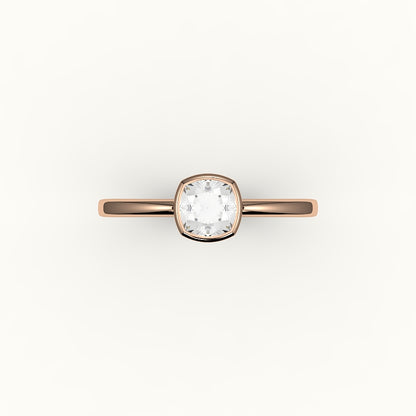 Classic Cushion Cut Bezel Ring Setting