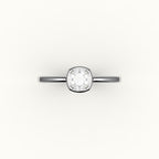 Classic Cushion Cut Bezel Ring Setting