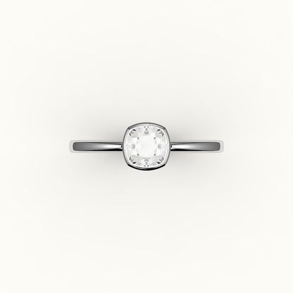 Classic Cushion Cut Bezel Ring Setting