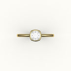 Classic Cushion Cut Bezel Ring Setting