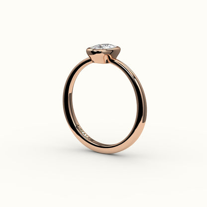 Classic Elongated Cushion Bezel Ring Setting