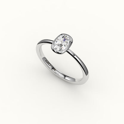 Classic Elongated Cushion Bezel Ring Setting