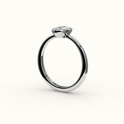 Classic Elongated Cushion Bezel Ring Setting