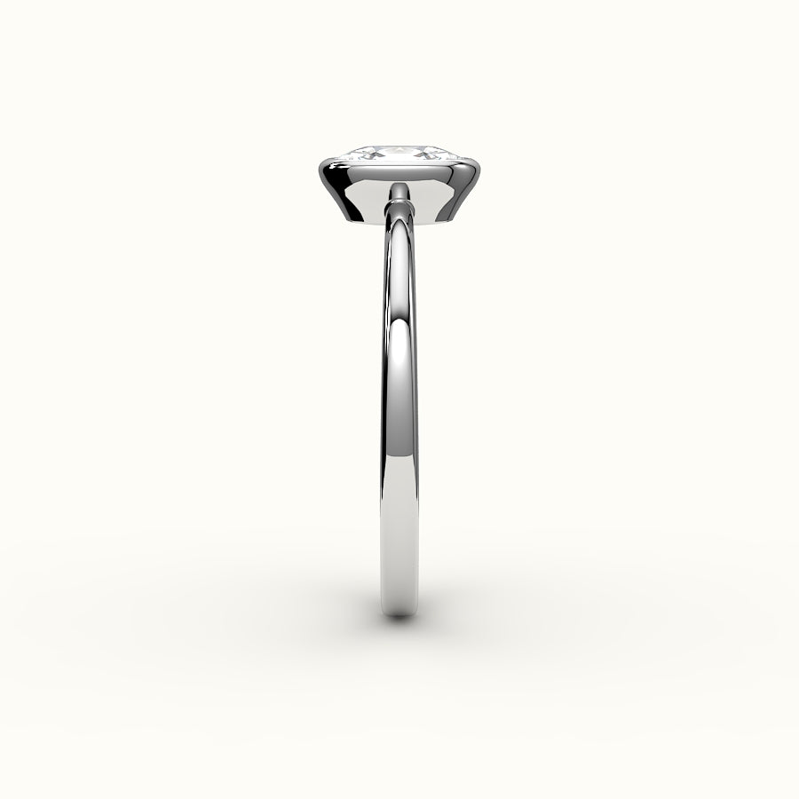Classic Elongated Cushion Bezel Ring Setting