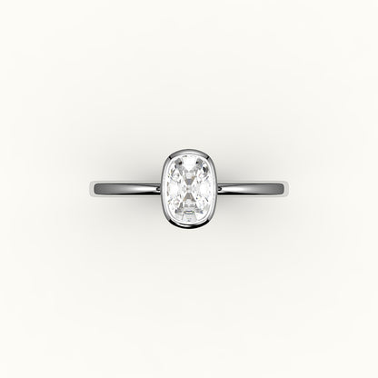 Classic Elongated Cushion Bezel Ring Setting