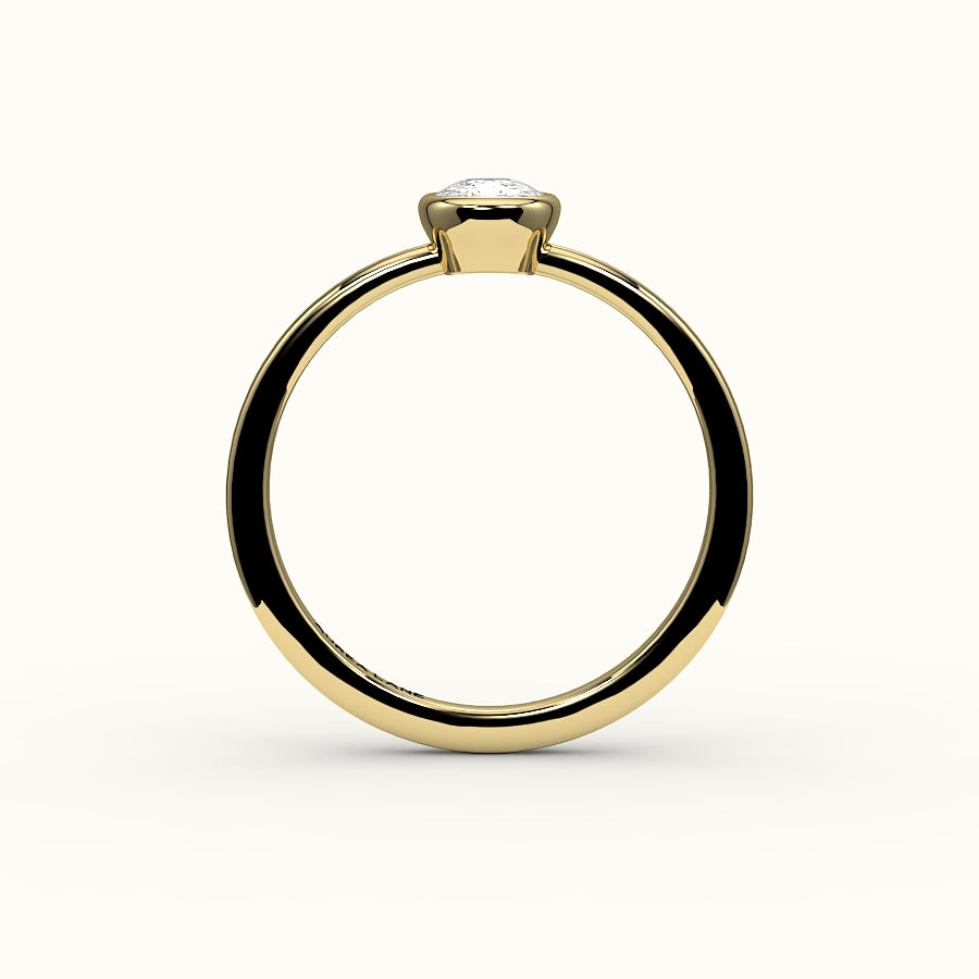 Classic Elongated Cushion Bezel Ring Setting