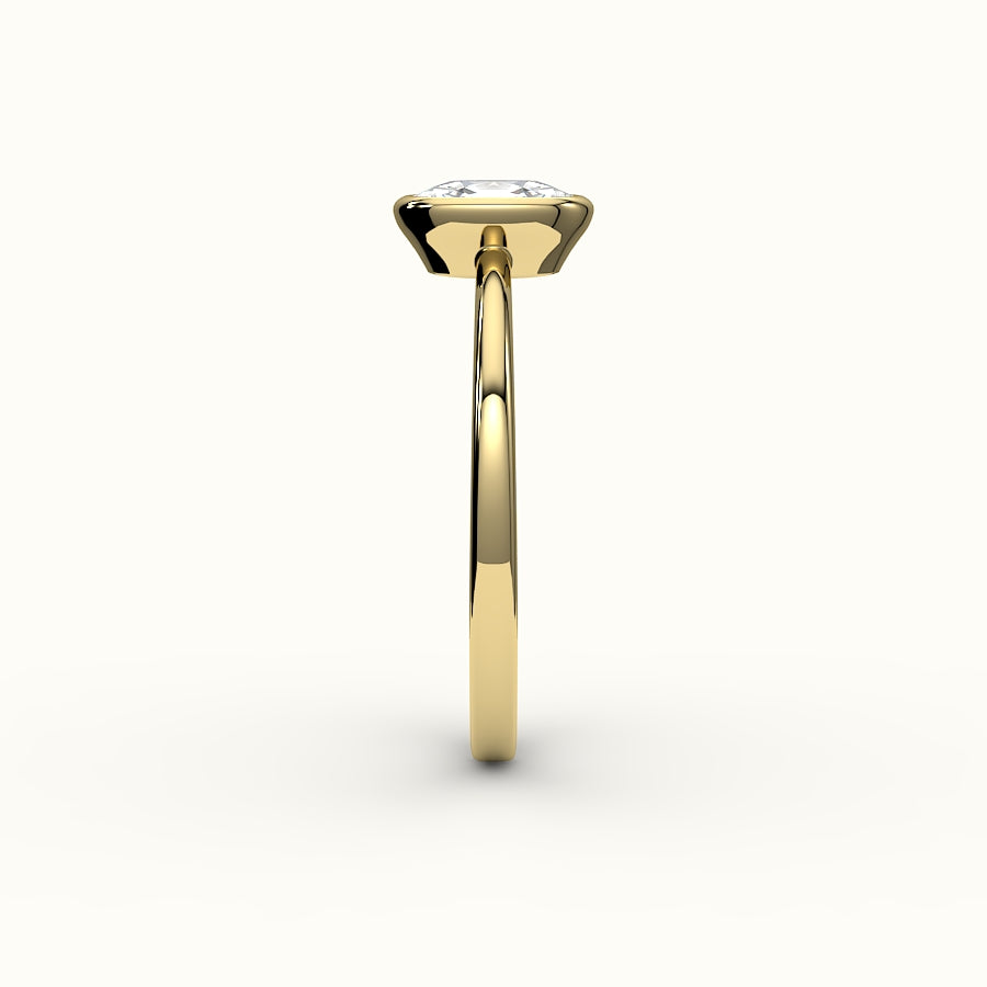 Classic Elongated Cushion Bezel Ring Setting