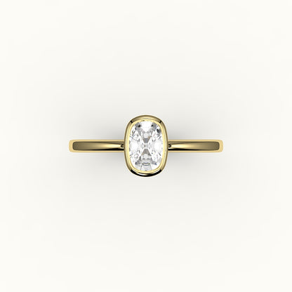 Classic Elongated Cushion Bezel Ring Setting