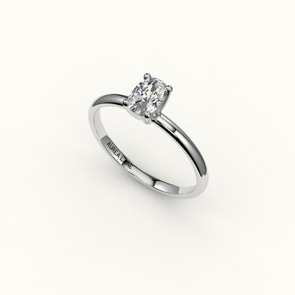 Classic Elongated Cushion Solitaire Ring Setting