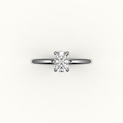 Classic Elongated Cushion Solitaire Ring Setting