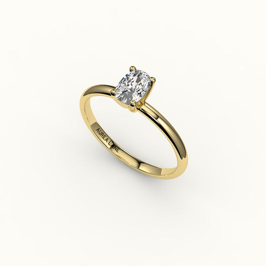Classic Elongated Cushion Solitaire Ring Setting