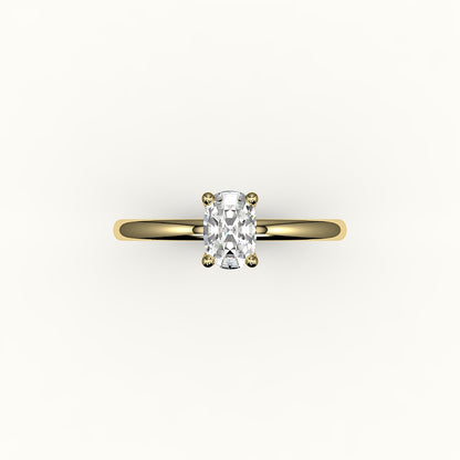 Classic Elongated Cushion Solitaire Ring Setting
