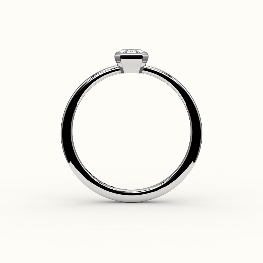 Classic Emerald Cut Bezel Ring Setting