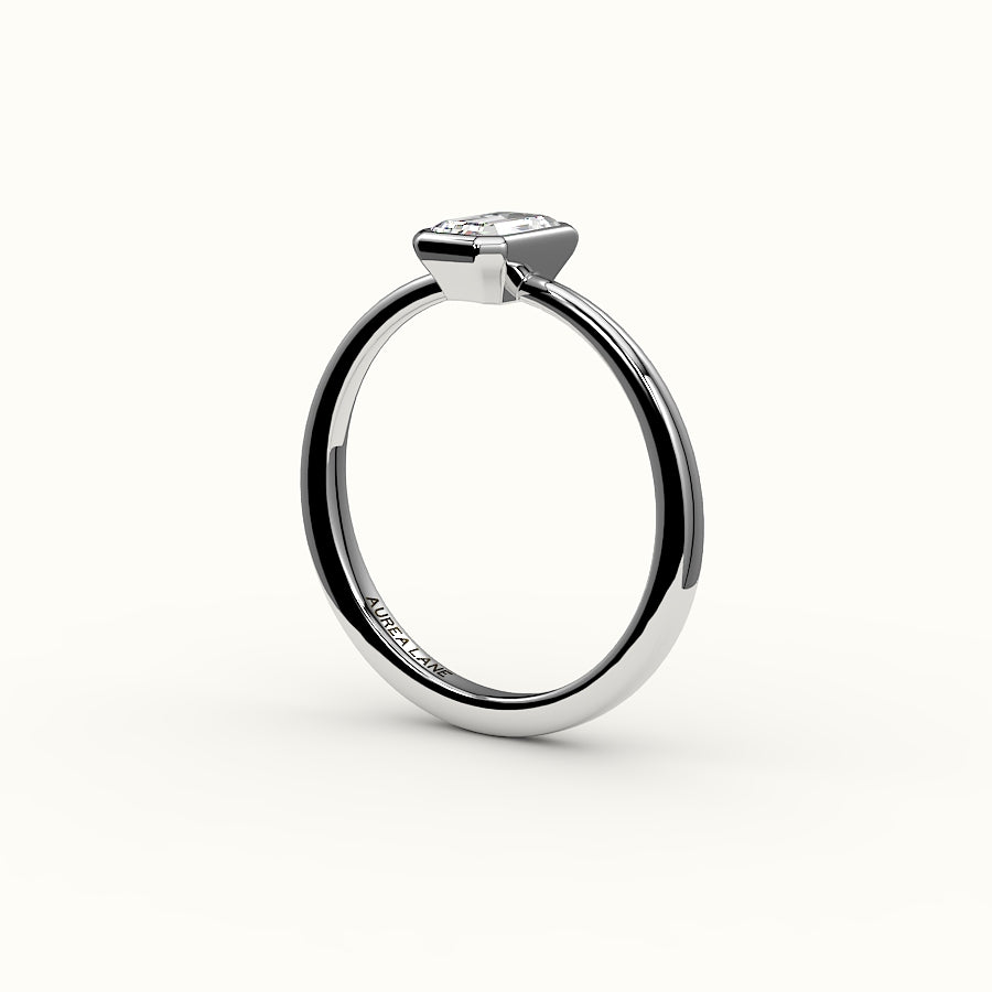 Classic Emerald Cut Bezel Ring Setting